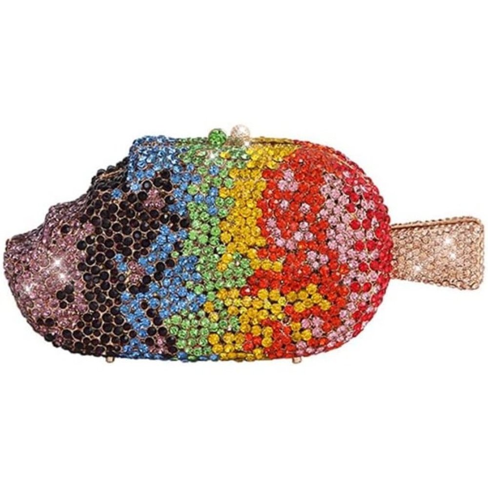 Sparkling Bling Swarovski Crystal Rhinestone Ice Cream Bag Popsicle Clut… - Picture 12 of 17